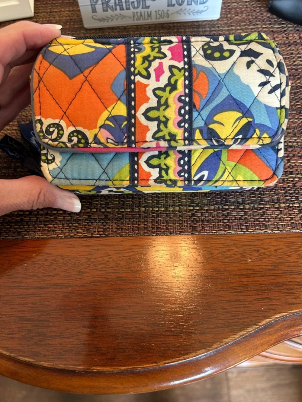 Vera Bradley Quilted Multi-Color Floral Clutch Wallet - Picture 2 of 11